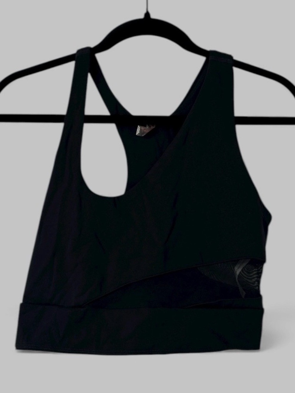 FP Movement by Free People Black Asymmetrical Cutout Sports Bra